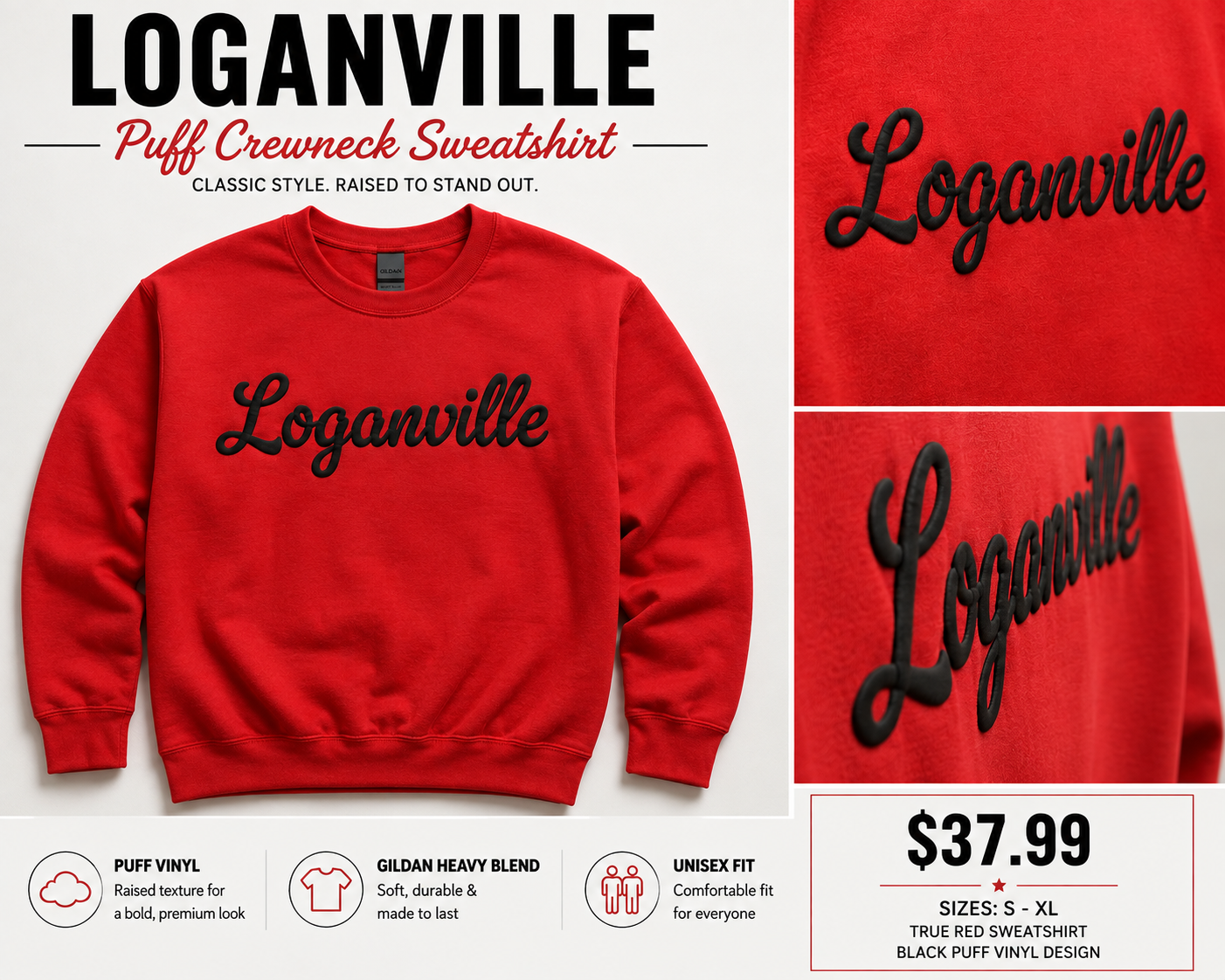Loganville Puff Crewneck Sweatshirt