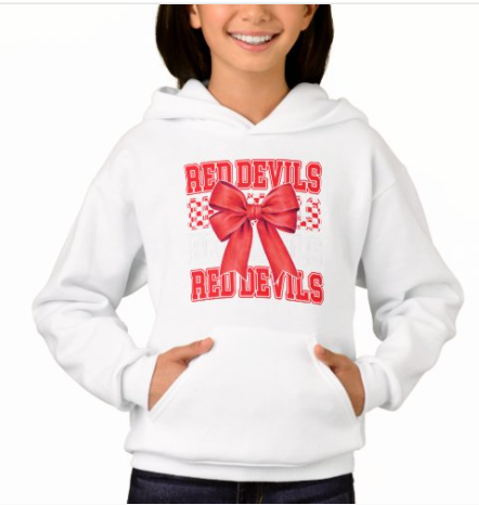 Red Devils Spirit Bow Youth Hoodie